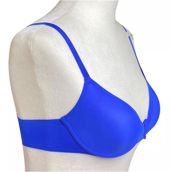 Aerie Smoothez Royal Blue Unlined Underwire Full Coverage Bra Size 32B NEW - Picture 2 of 3